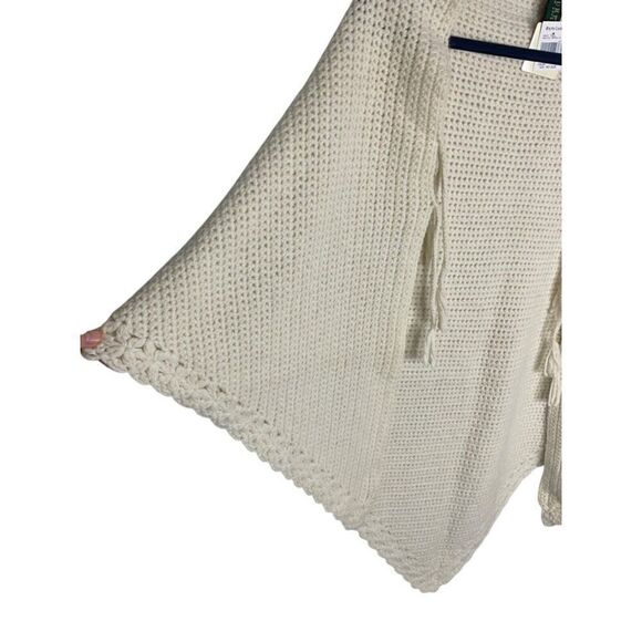 Lauren Ralph Lauren Wool Angora Hand Crocheted Poncho NWT - Picture 3 of 9